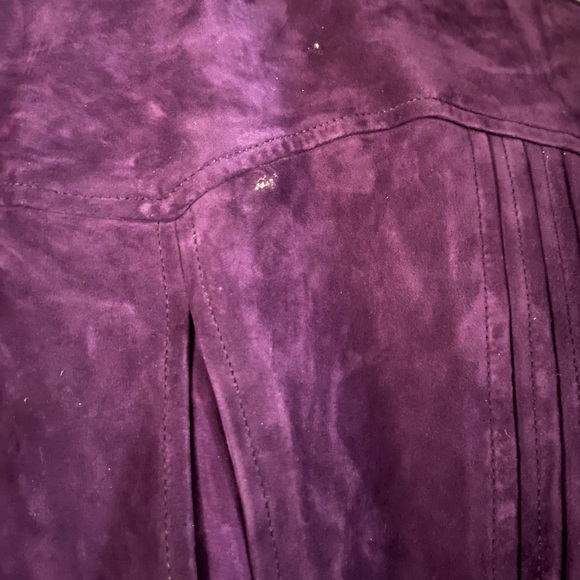 Ralph Lauren gorgeous purple suede jacket silk lining 100% authentic size 6 - Picture 5 of 8